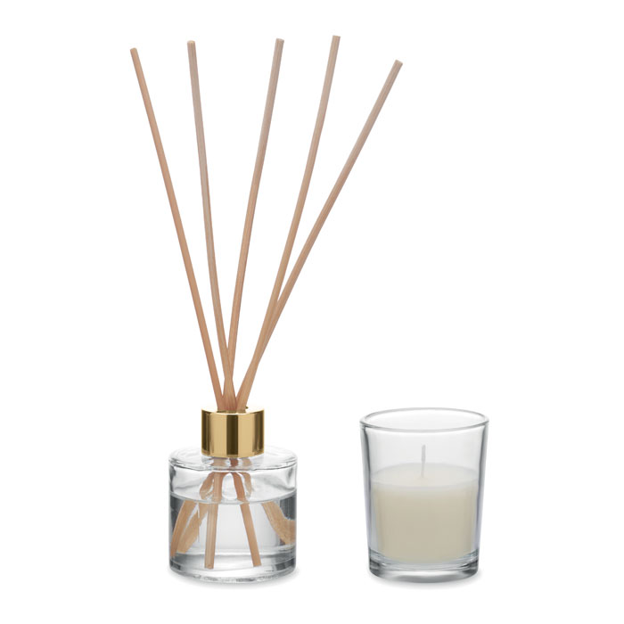 Difuzor & lumânare vanilie GINGLE Bej