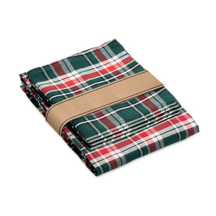 Set masă din bumbac carouri SANTABLE Multicolor