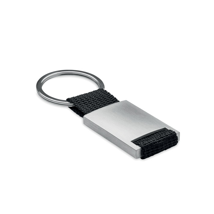 Breloc dreptunghiular metalic TECH Negru