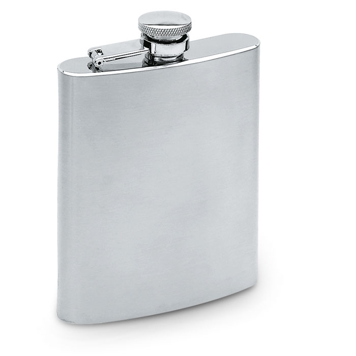 Ploșcă îngustă, volum 200 ml. SLIMMY FLASK Argint Mat