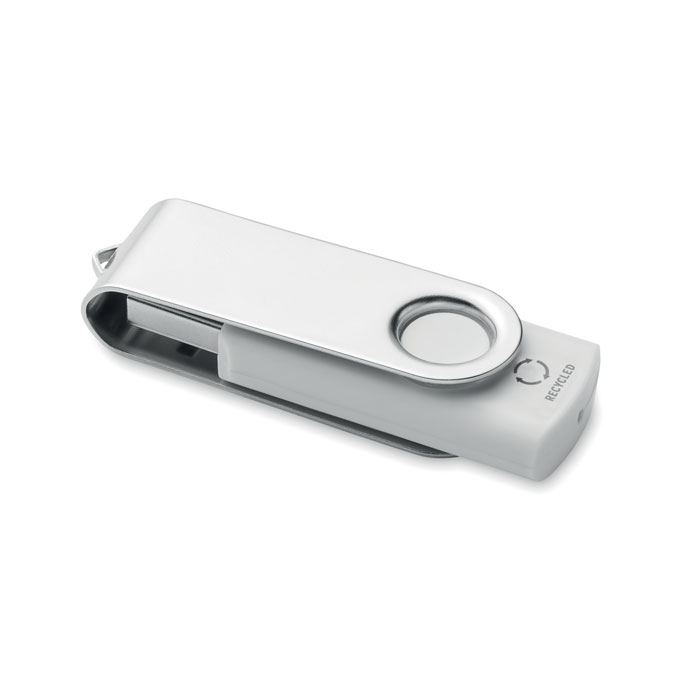 USB 16G din ABS reciclat TECHMATE RABS Alb