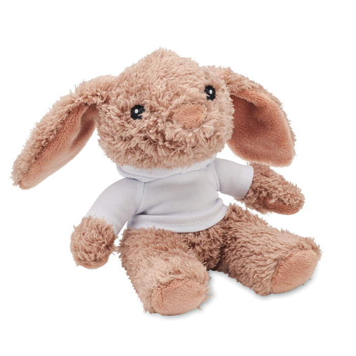 Iepuraș de pluș cu hanorac BUNNY Alb