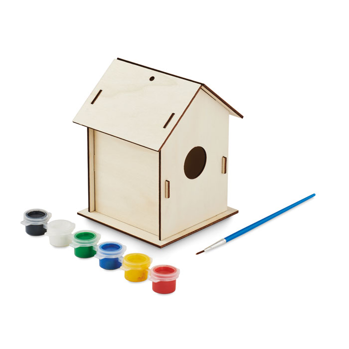 DIY kit casă de păsări din lemn PAINTHOUSE
