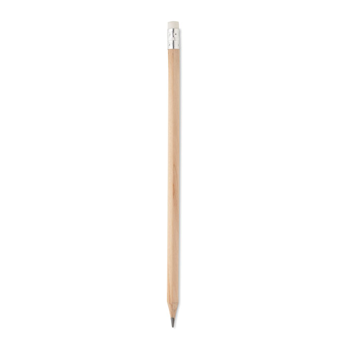 Creion natural cu gumă de șters STOMP SHARP Lemn