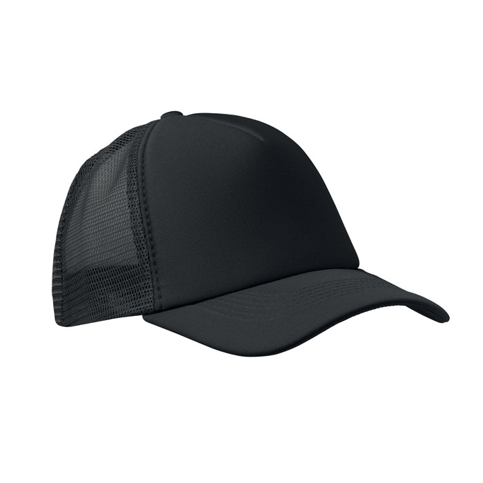 Șapcă trucker cu 5 panele BUBBLE Negru