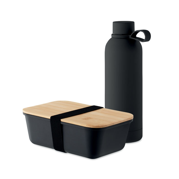 Set cadou 2 piese prânz EMERALD SET Negru