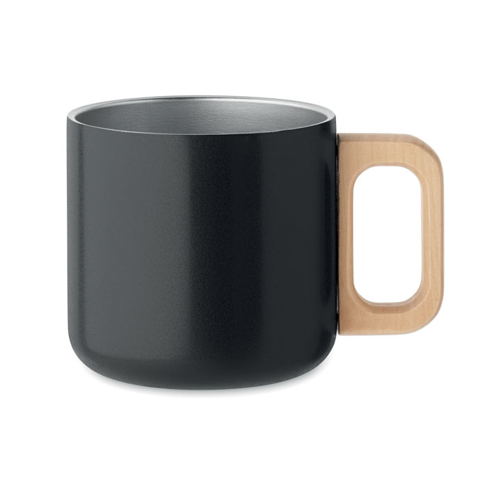 Cană cu perete dublu 350 ml ACERO Negru