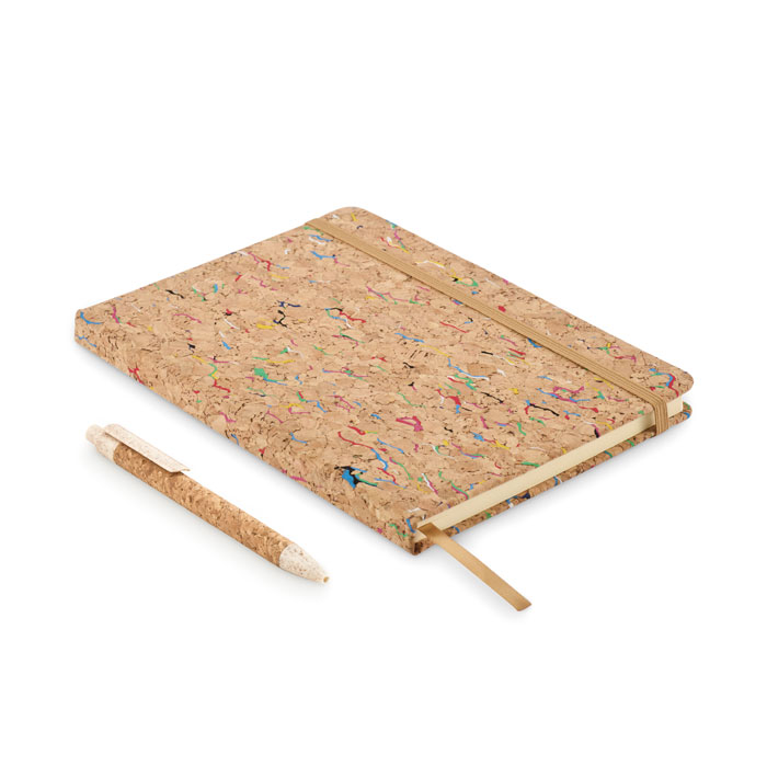 Notebook A5 din plută colorată CORNOTA Bej