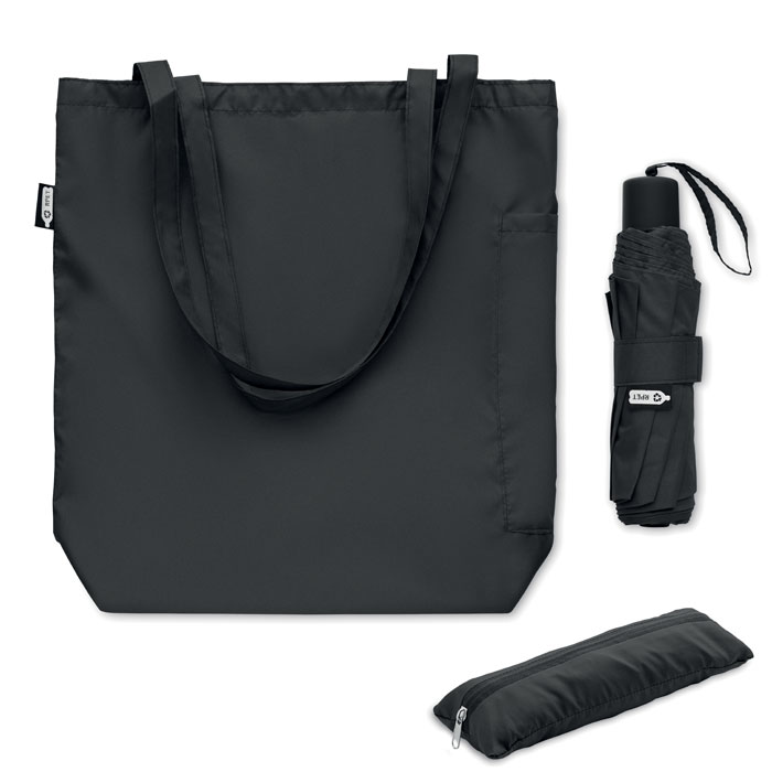 Set umbrela 21 inch RPET SEATTLE Negru
