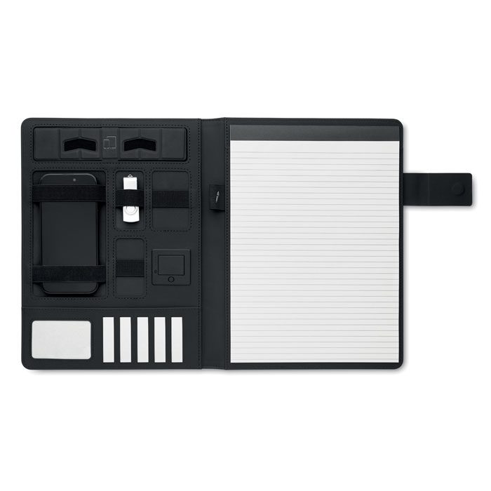 Dosar A4 cu încărcător wireless BURGUS Negru