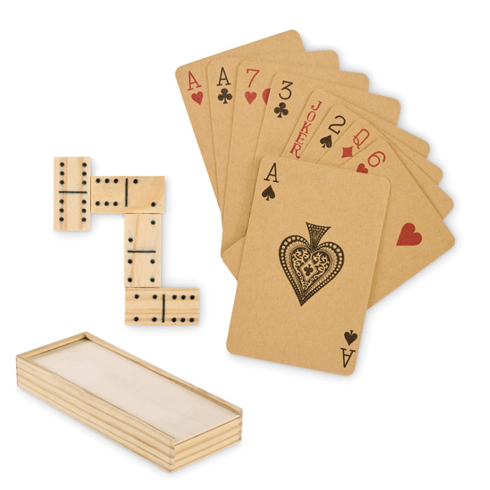 Set de domino și cărți DOMI&CARDS Lemn