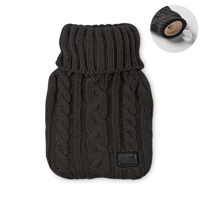 Sticlă apă caldă 400ml TOASTY Negru