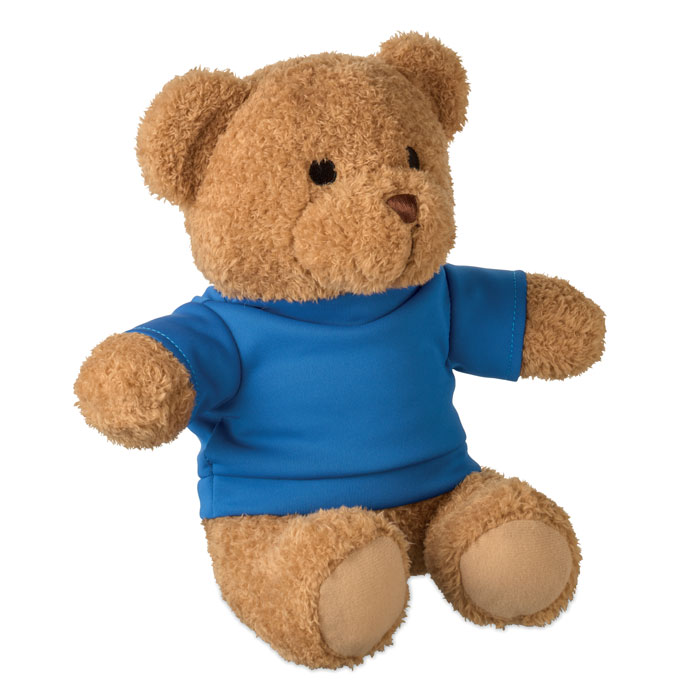 Ursuleț de pluș 23cm cu tricou JACKIE Albastru