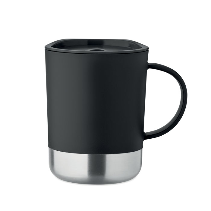 Cană cu perete simplu 300ml BEAKER Negru