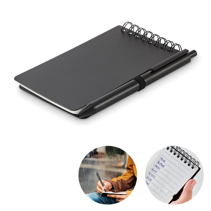 Blocnotes rezistent la apă KIT Negru