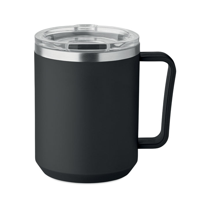 Cană cu perete dublu 400ml COCOA Negru
