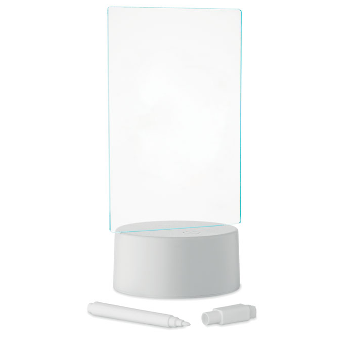 Tablă memo LED-uri luminoase LEDMEMO Alb