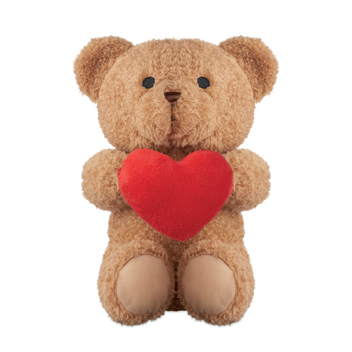 Ursuleț de pluș cu inimă 23cm SNUGGLE Roșu