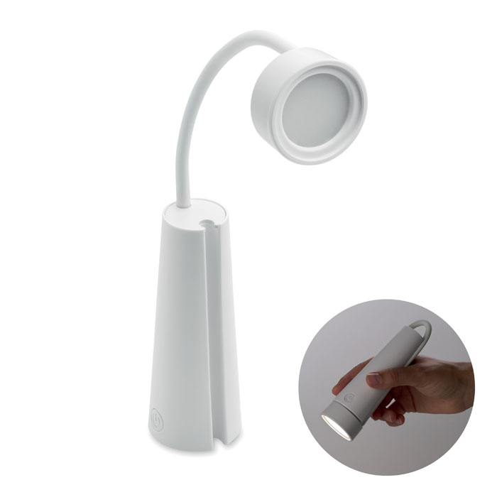 Lampă birou și lanternă 2 în 1 TORCHLAMP Alb