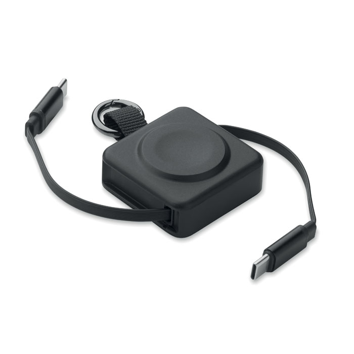 Cablu USB-C retractabil 100 W SKILFUL Negru