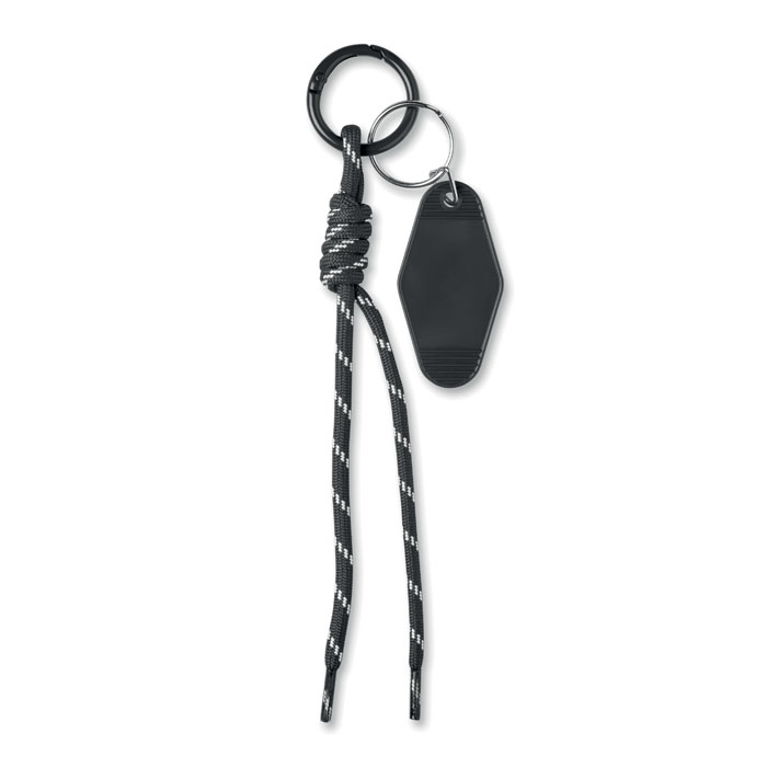 Breloc tag cu șnur impletit KEYBRAID Negru