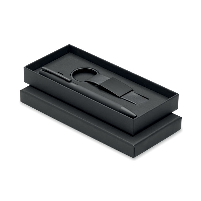 Set pix și breloc PU ESCRI SET Negru