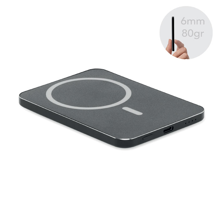Powerbank magnetic subțire 20W SLIMVOLT Negru