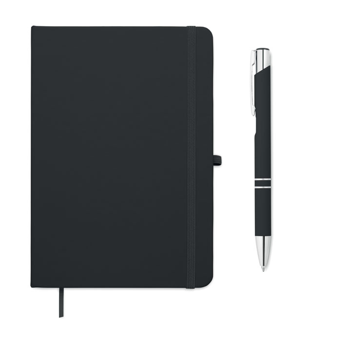 Set carnețele PU reciclate A5 ARCOPEN Negru