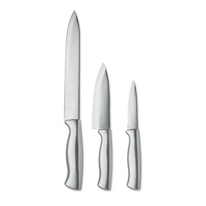 Set 3 cuțite oțel inoxidabil COCINERO Argintiu