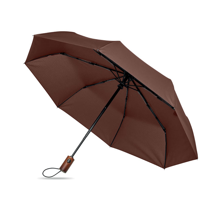 Umbrelă auto 21" mâner lemn RAYNA FOLD Maro