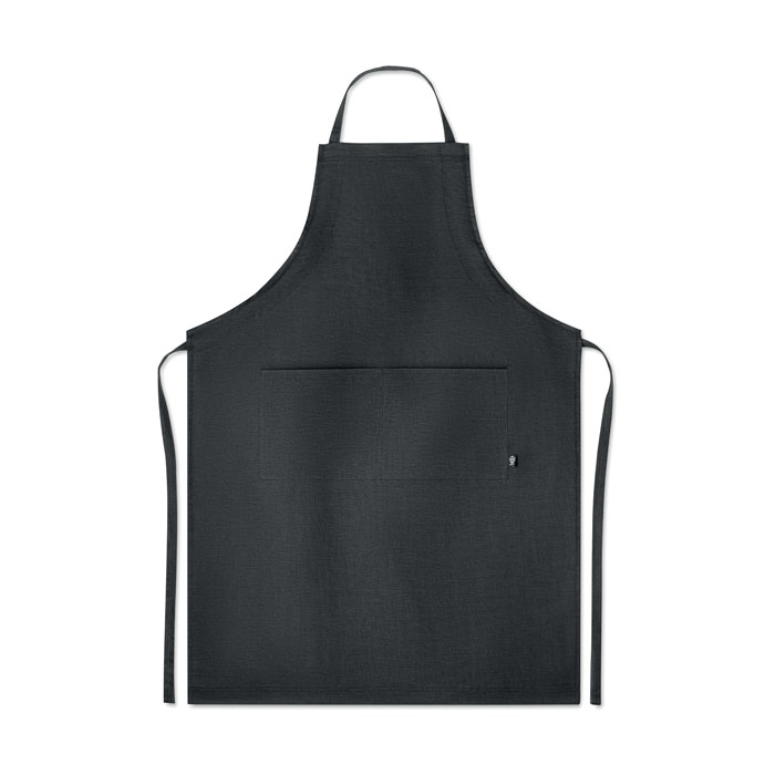 Șorț ajustabil din cânepă NAIMA APRON Negru