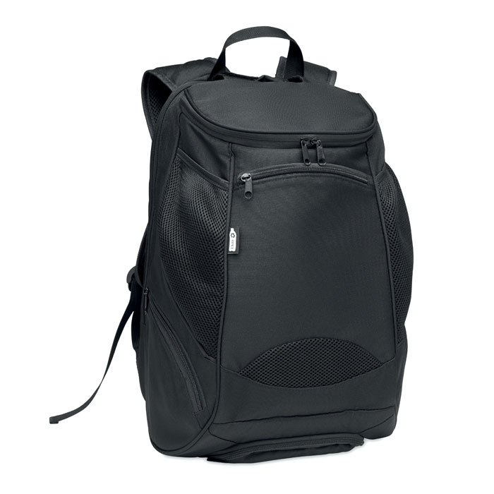 Rucsac sport 600D RPET OLYMPIC Negru