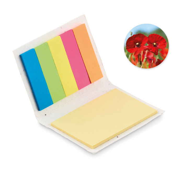 Set notițe hârtie cu semințe VISON SEED Alb