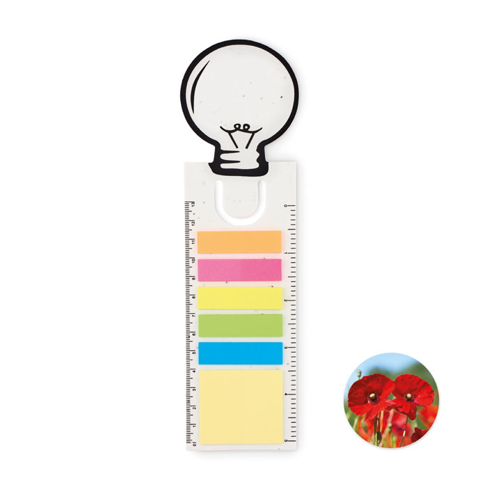 Set semn de carte din hârtie IDEA SEED Alb