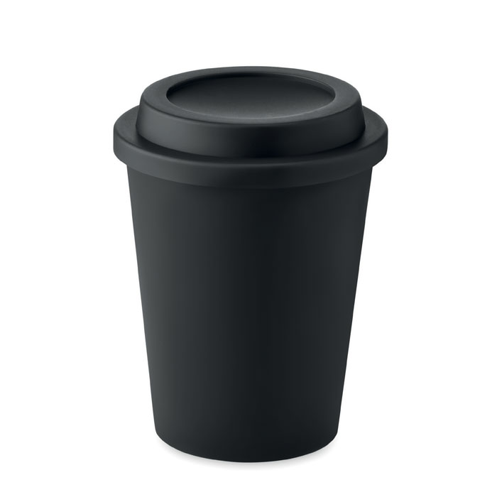 Pahar cu perete dublu PP 300ml SORA Negru