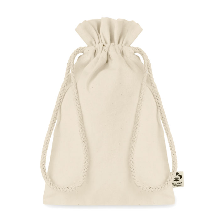 Pungă mică din bumbac organic AMBER SMALL Bej