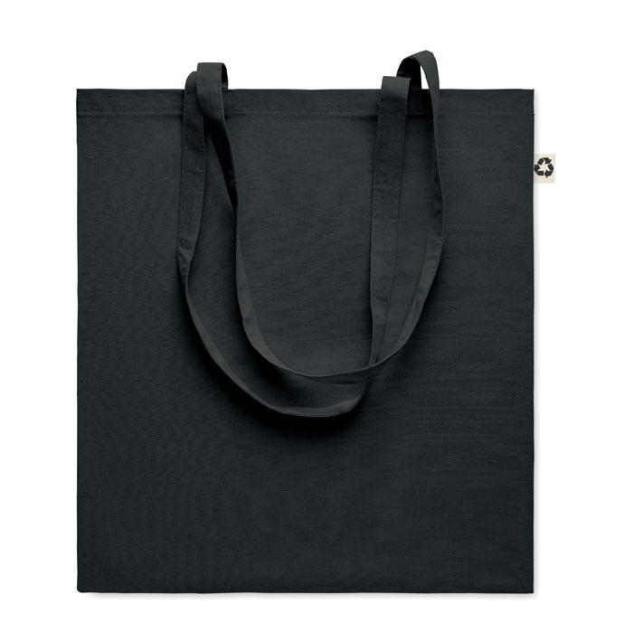 Sacosă din bumbac reciclat ZOCO COLOUR Negru