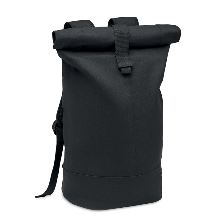 Rucsac "rolltop" din canvas ZURICH ROLL Negru
