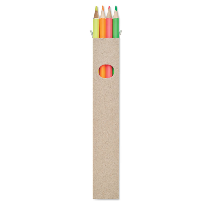 4 creioane tip marker în cutie BOWY Multicolor