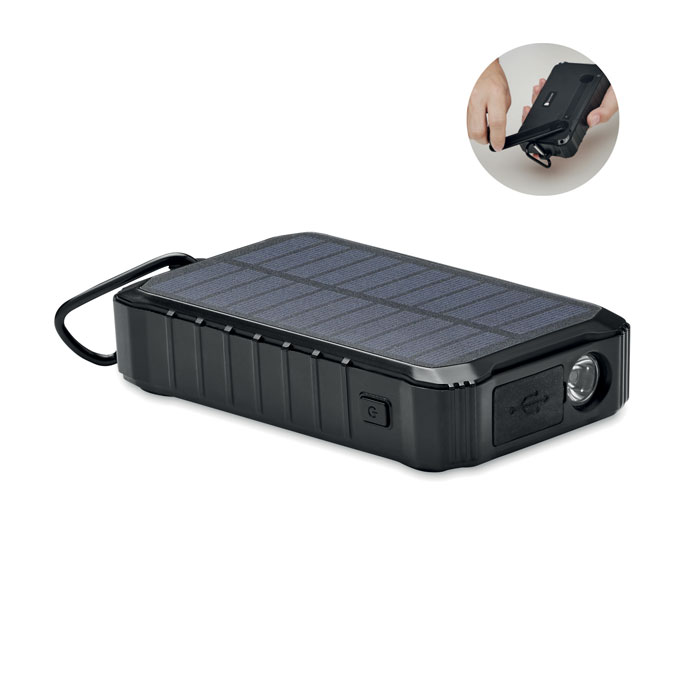Powerbank solar +dinam 8000mAh DYA Negru
