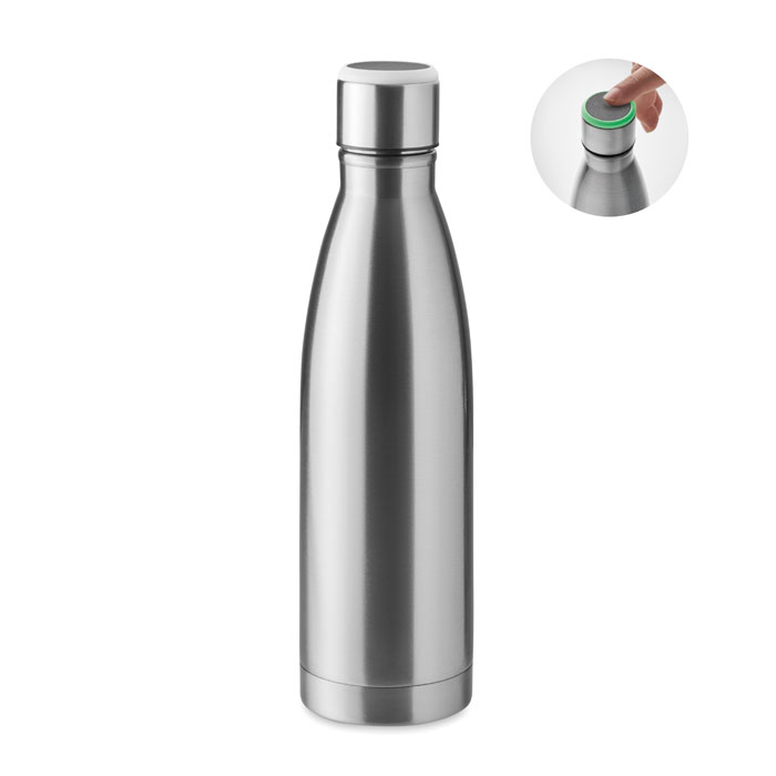 Sticlă cu perete dublu 500 ml DEREO Argint Mat