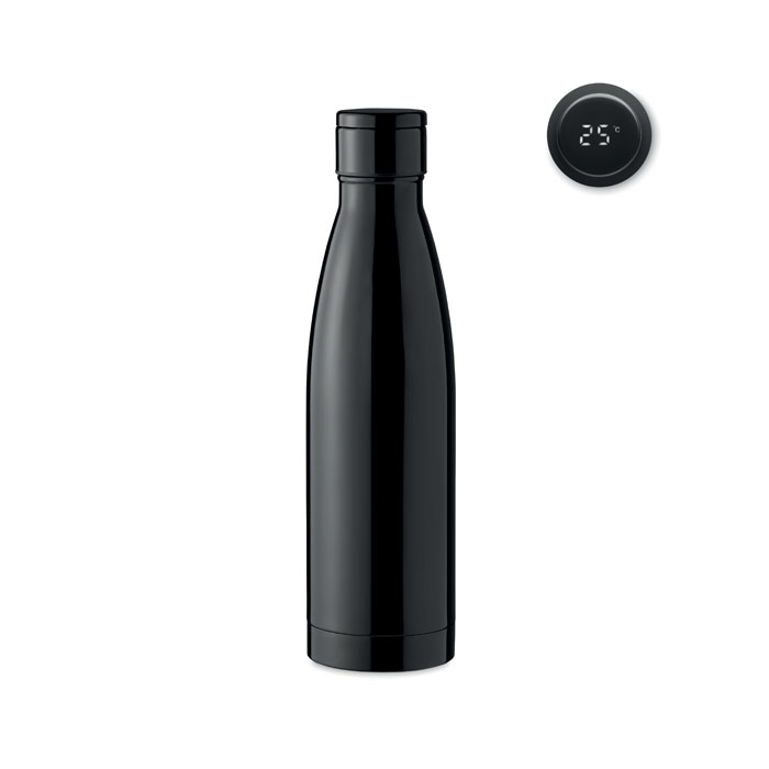 Sticlă cu termometru 500 ml BELO LUX Negru