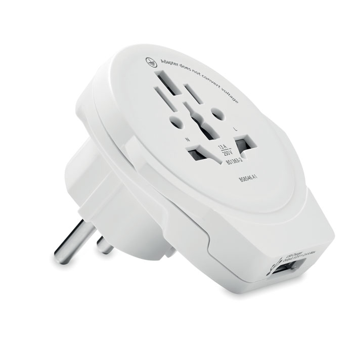 Skross World to Europe USB 12W Alb