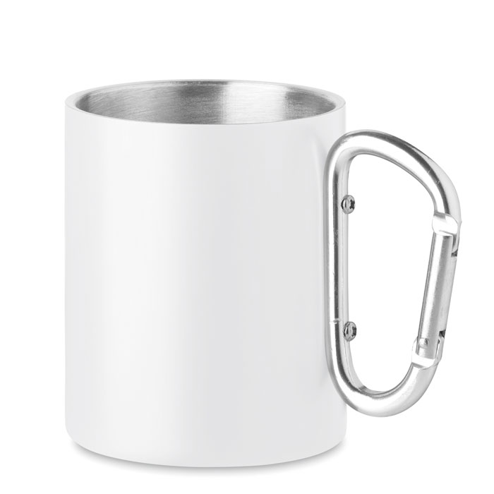 Cană metalică cu carabină AROM Alb