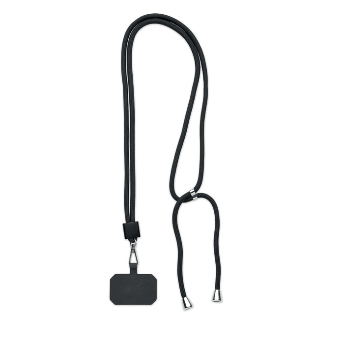 Lanyard tubular RPET NONETTE Negru