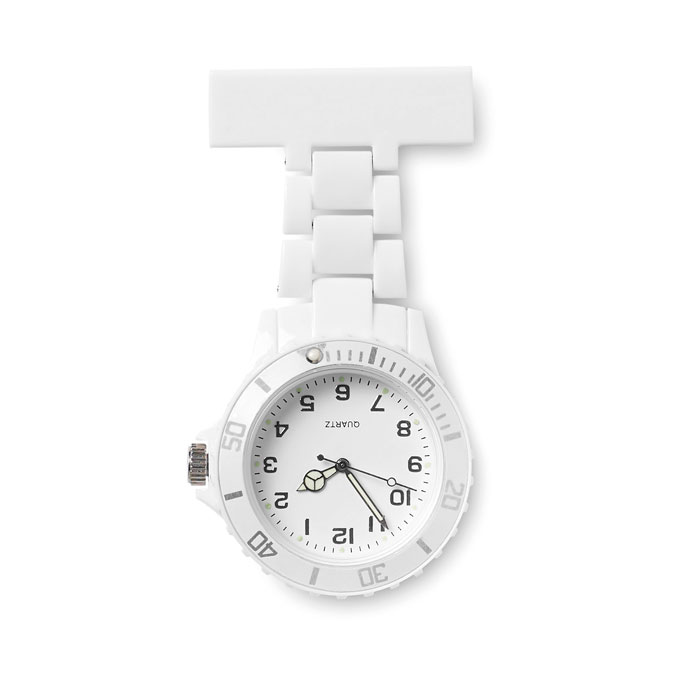 Ceas analog pt. halat medical NURWATCH Alb