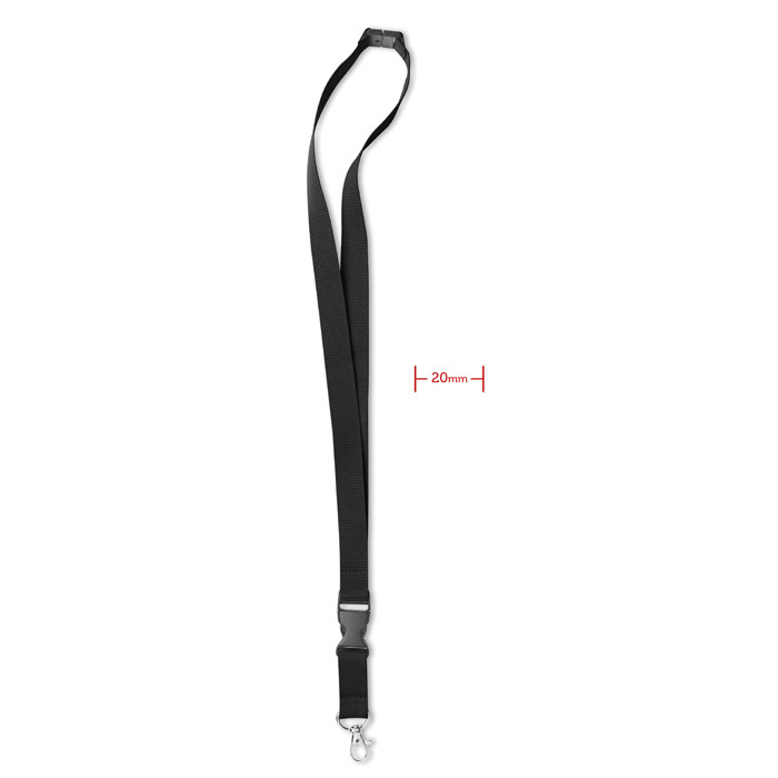 Lanyard cu agăţătoare metalică Negru