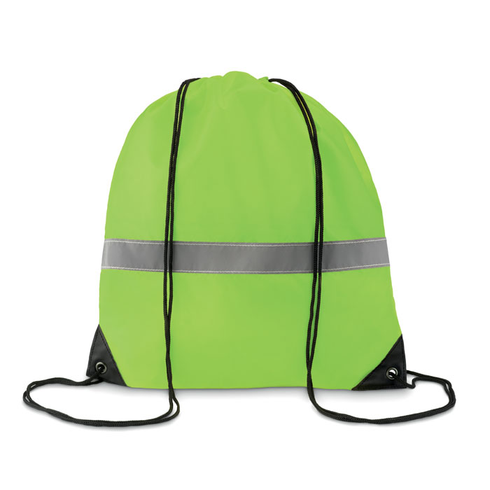 Sac cu cordon și bandă reflect STRIPE Galben Neon