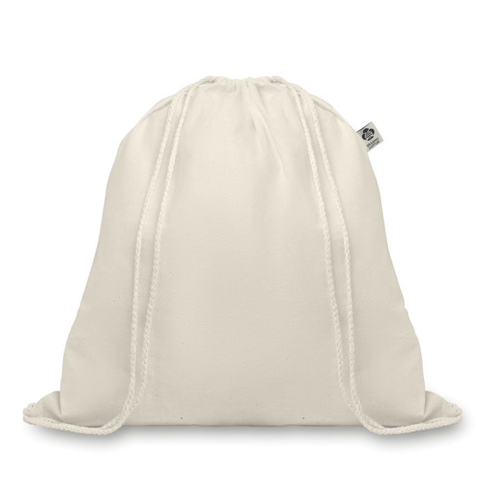 Sac cu cordon, bumbac organic ORGANIC HUNDRED Bej