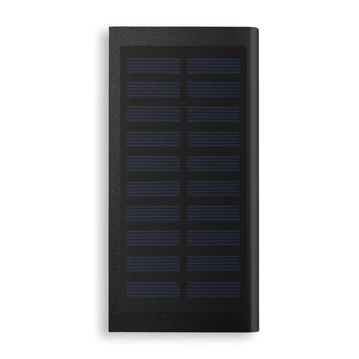 Baterie externă solară 8000mAh SOLAR POWERFLAT Negru